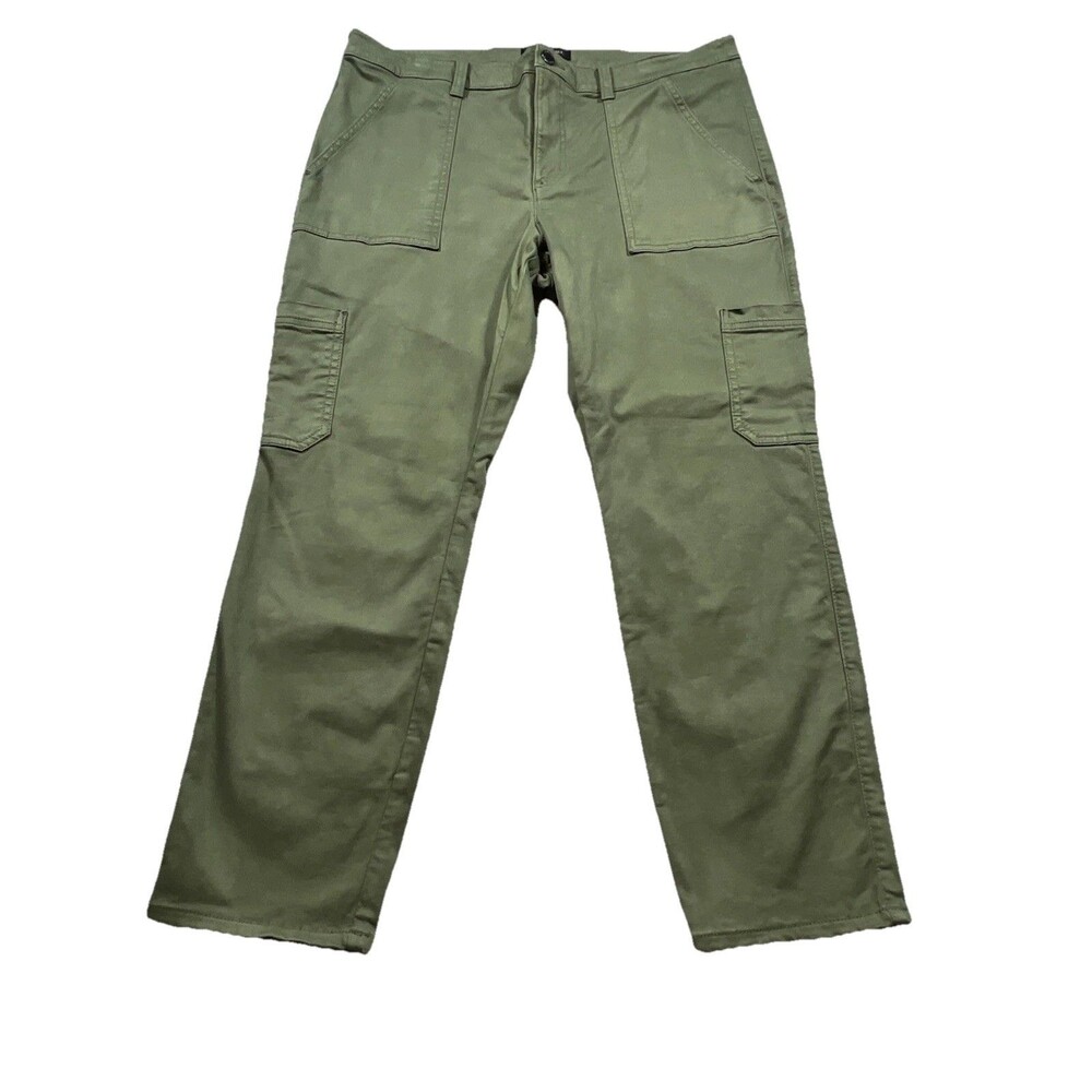 Banana Republic Sloan Cargo Stretch Chino 14P Ankle Green Mid Rise
